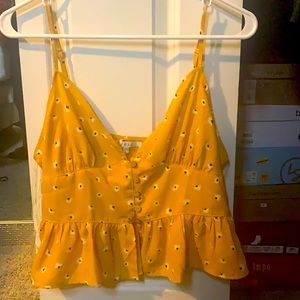 Yellow flowered tank